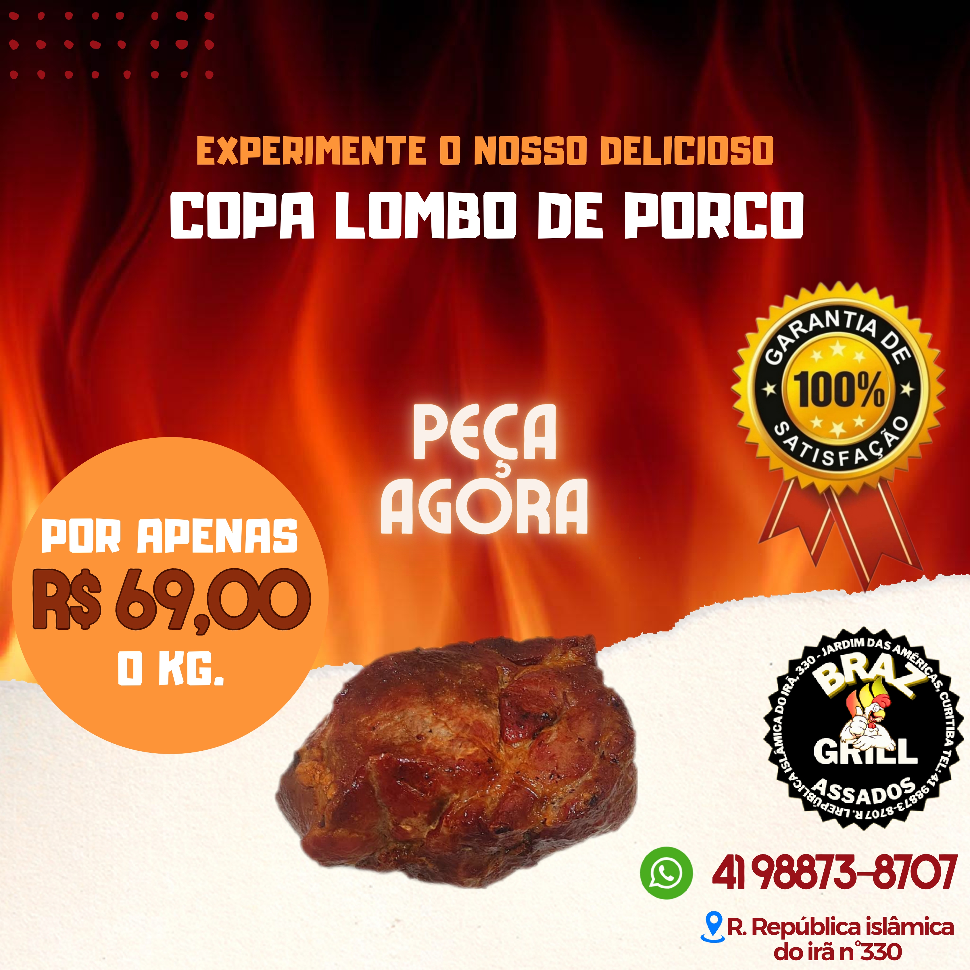 Copa lombo suíno assado